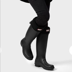 Hunter Tall Black Rubber Boots